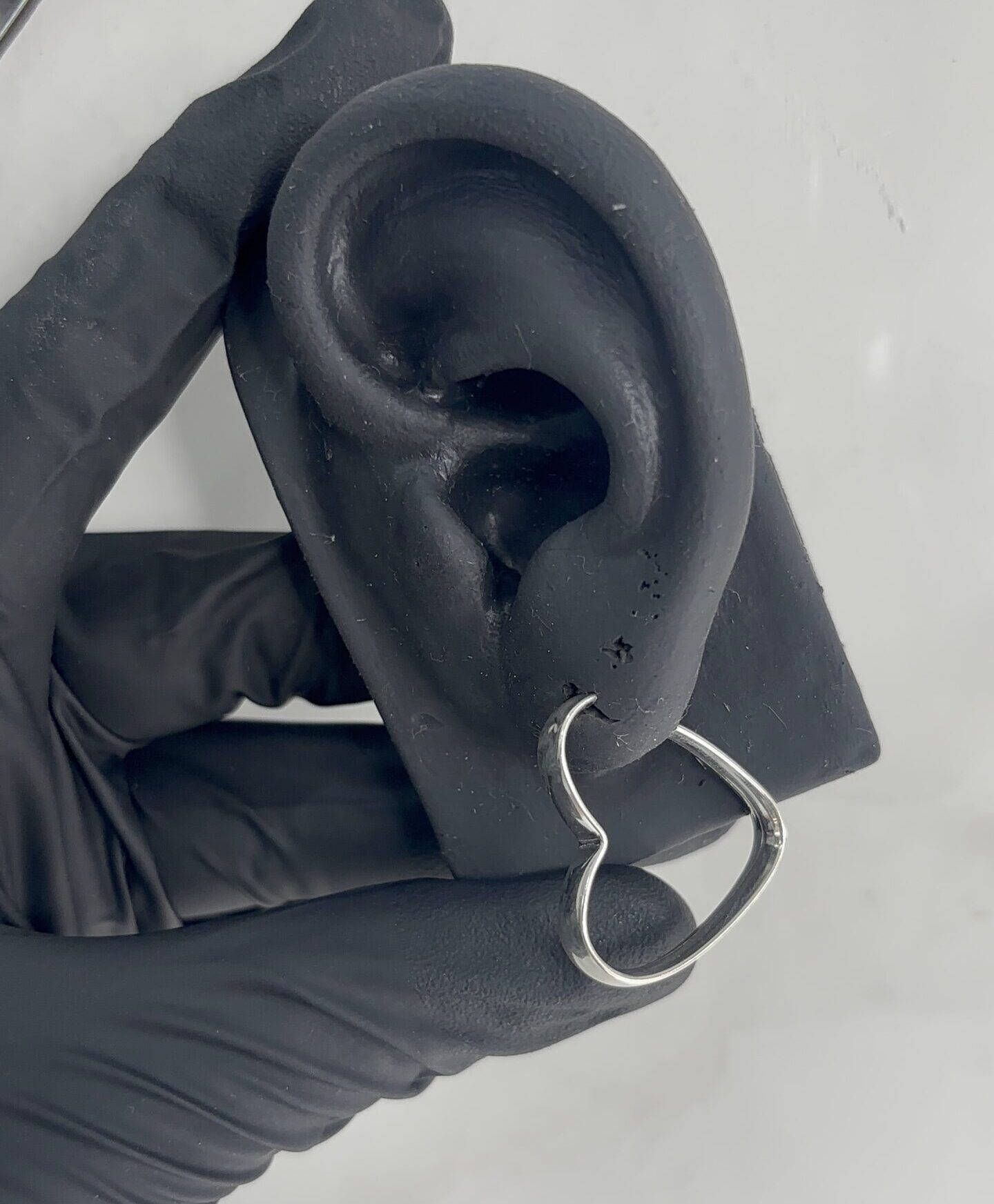 Argola formato de coração orgânica